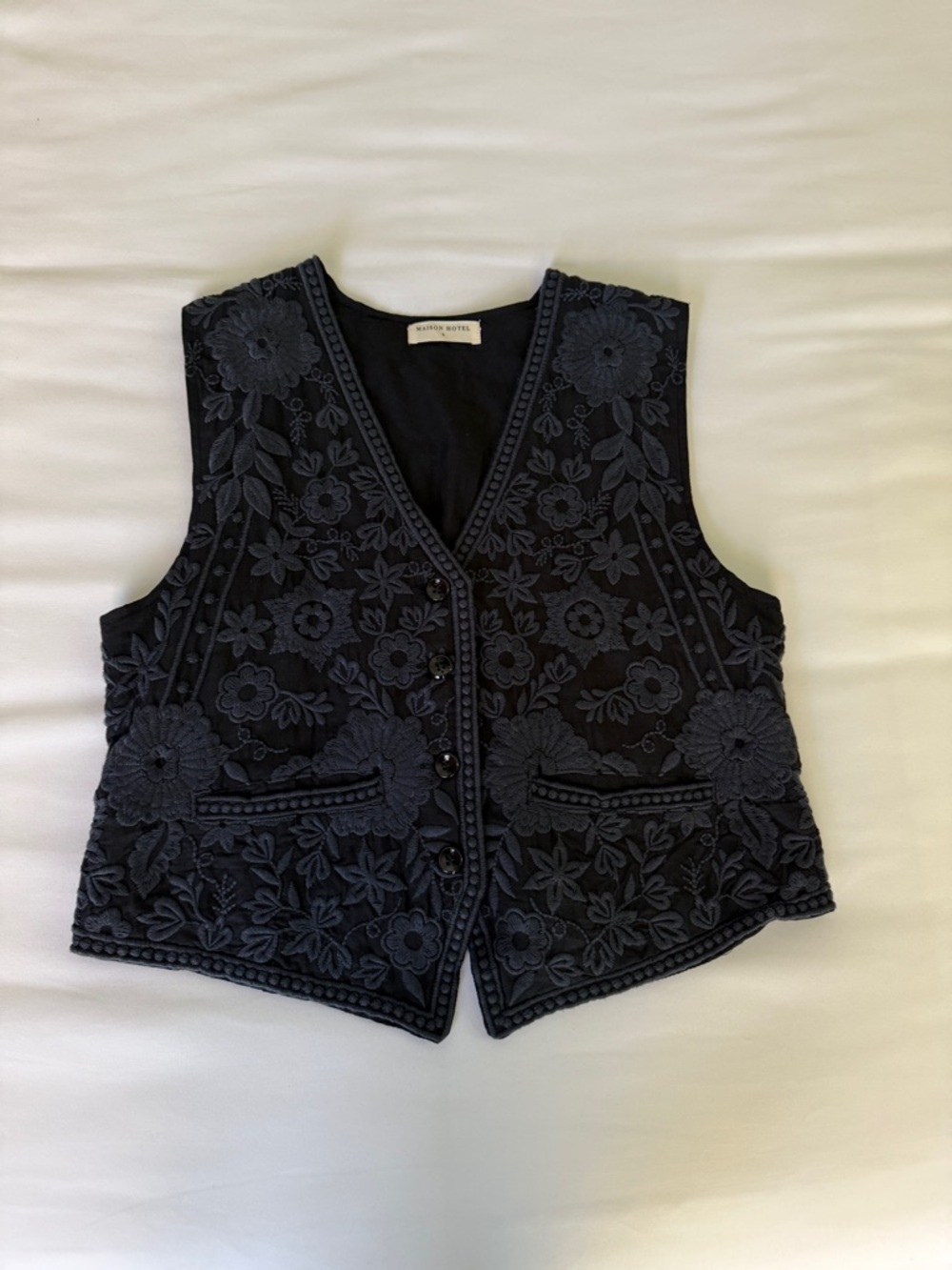 Maison Hotel Embroidered Freddie Vest - small - Picture 5 of 15